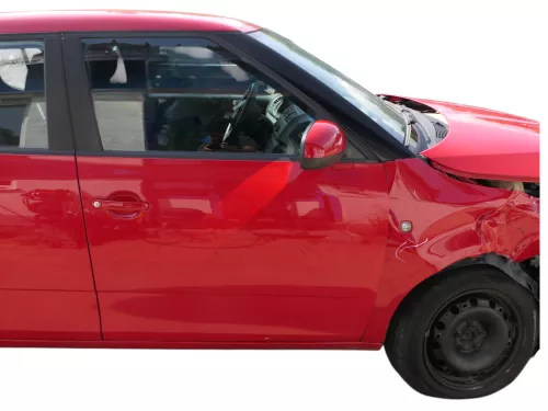 Fabia 5J Limousine Tür vorne rechts Beifahrertür rot LF3K - ohne Anbauteile