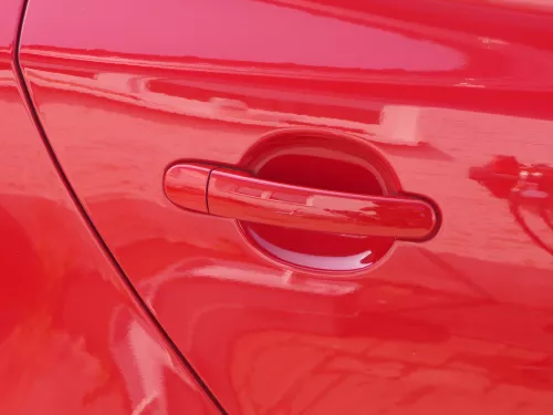 Skoda Fabia 5J Limousine Tür hinten rechts rot LF3K - ohne Anbauteile (186441)