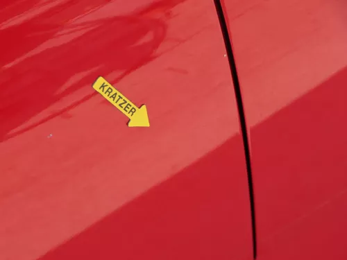 Skoda Fabia 5J Limousine Tür hinten rechts rot LF3K - ohne Anbauteile (186441)