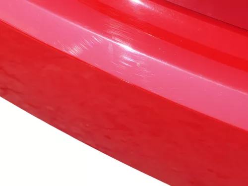 Fabia 5J Schrägheck Limousine Stoßstange hinten Heckstoßstange rot LF3K (186444)