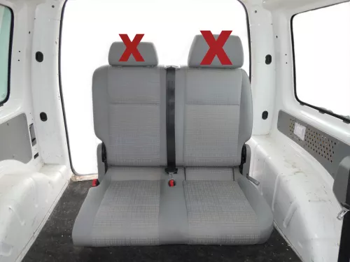 Caddy 3 2K Sitz Sitze Doppelsitzbank hinten rechts Rückbank 1.Sitzreihe
