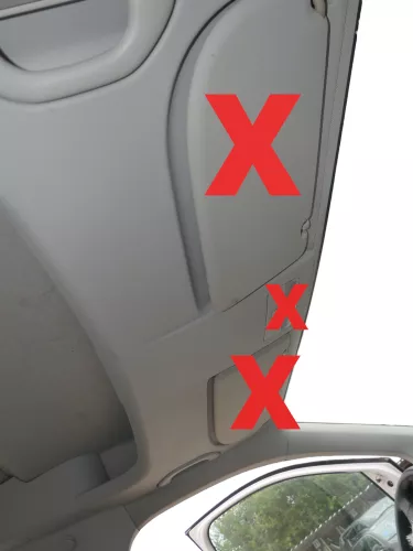 VW Caddy 2k Himmel Innenraum Decke Dachhimmel Dach oben grau vorne Staubehälter (186507)