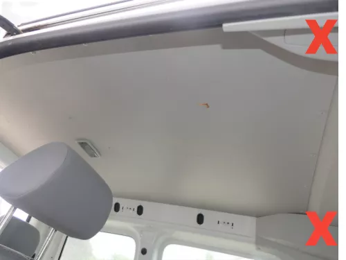 VW Caddy 2k Himmel Innenraum Decke Dachhimmel Dach oben grau hinten (186508)