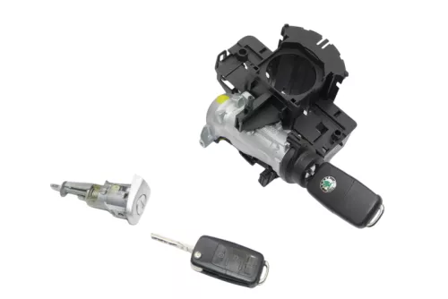 Skoda Octavia 1Z Zündschloß Schloß Zündung 2x Schlüssel + 1x Türschloß Tür