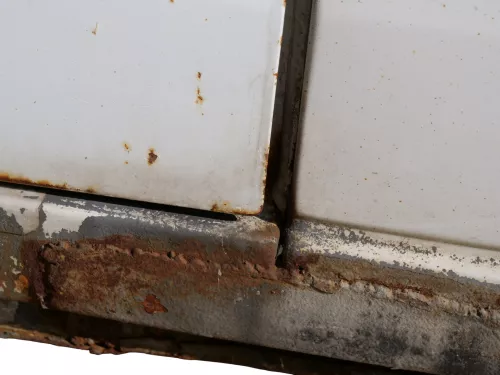 T4 Tür vorne links Fahrertür Caravelle Multiavan -ohne Anbauteile -  weiß R902 (186816)