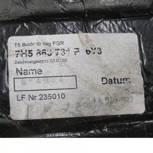 VW T5 Facelift Teppich Innenraumteppich Bodenbelag HINTEN Schienen Anthrazit (200209)