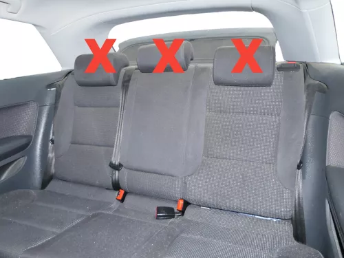 Audi A3 8P Sitz Rückbank Rücksitzbank hinten 2/3-Türer 3-Punkt-Gurt schwarz/grau